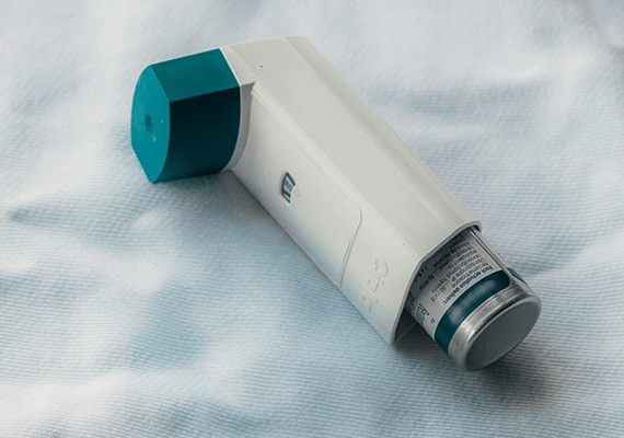 Asthma inhaler used for asthma management at Fairmont Family Practice in La Porte, TX.